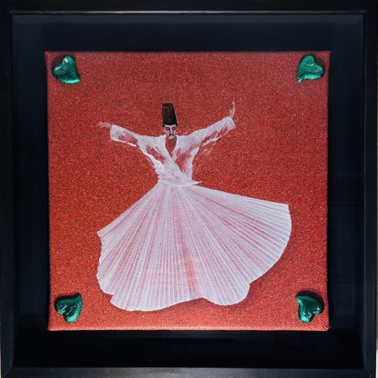 Aldo Mondino - olio su linoleum 40x40cm