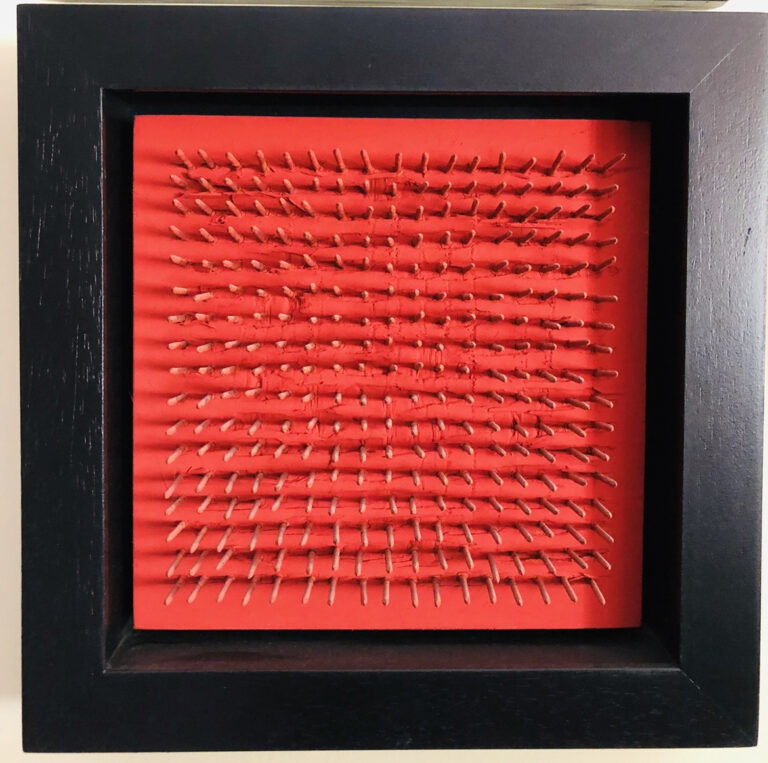 Bernard Aubertin - Tableau clous - 20x20cm anno 1970