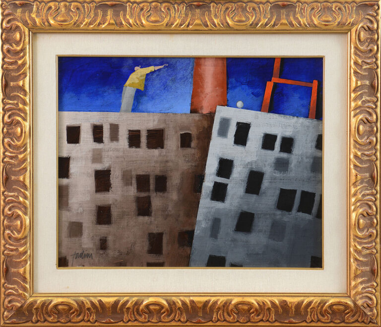 Emilio Tadini- ciclo delle fiabe- acrilico su carta intelata 50x40cm anni 90