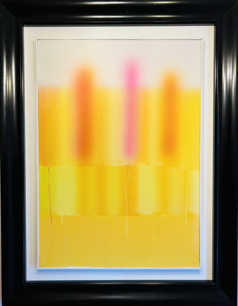 Ennio Finzi- superficie cromo-percettiva olio su tela 70x50cm anno 1984