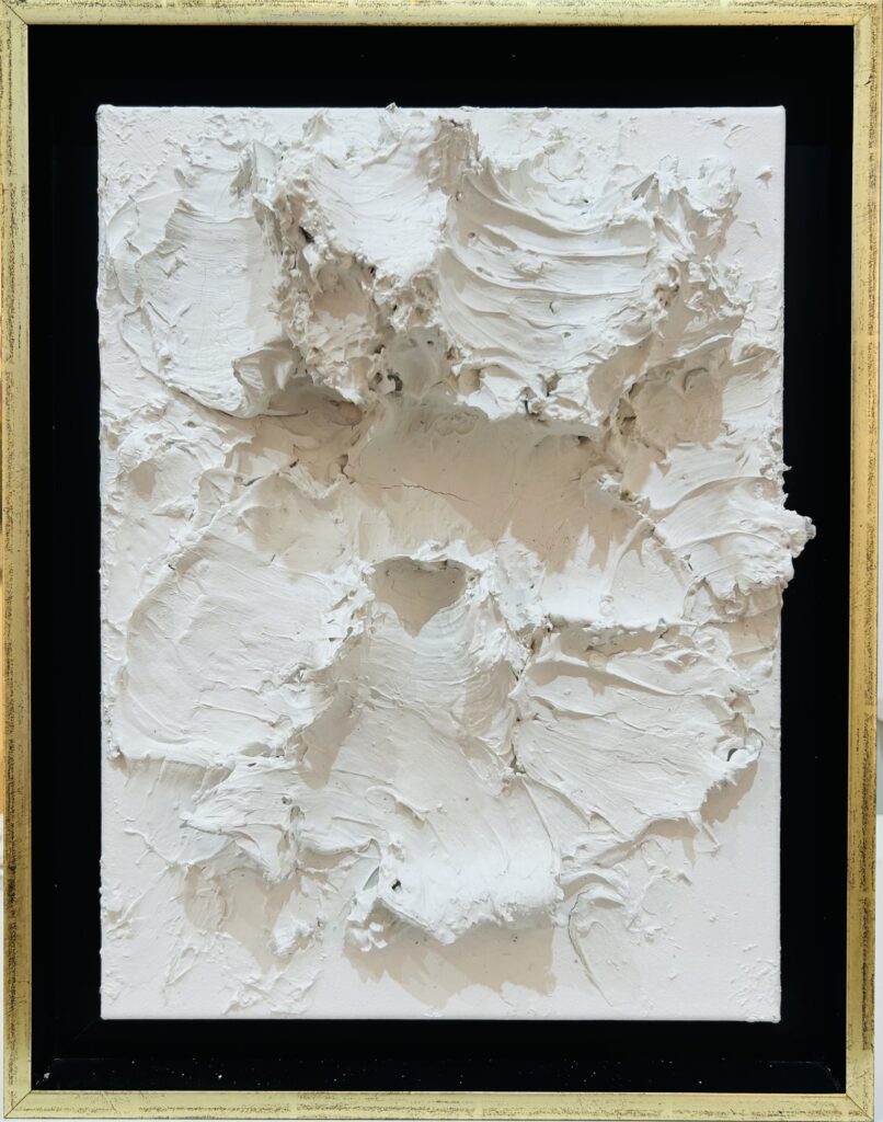 Flavio Petricca acrilico, quarzo e silicone su tela 40x30cm anno 2021