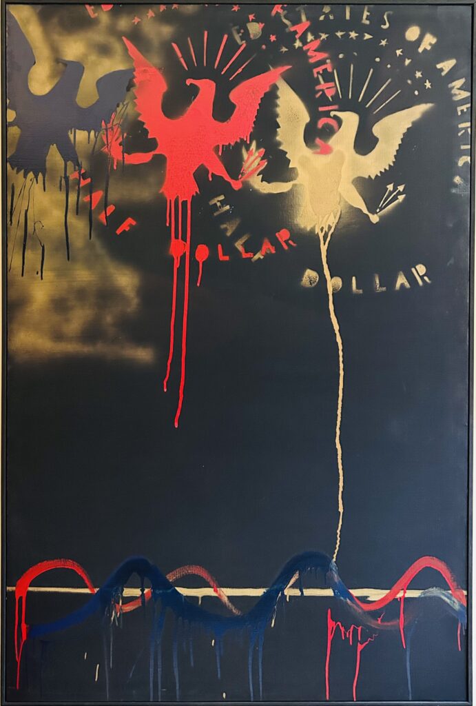 Franco Angeli- tecnica mista su tela 100x150cm anni 70