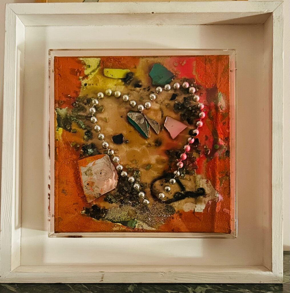 Giosetta Fioroni- tecnica mista su tela- 30x30cm anno 2007