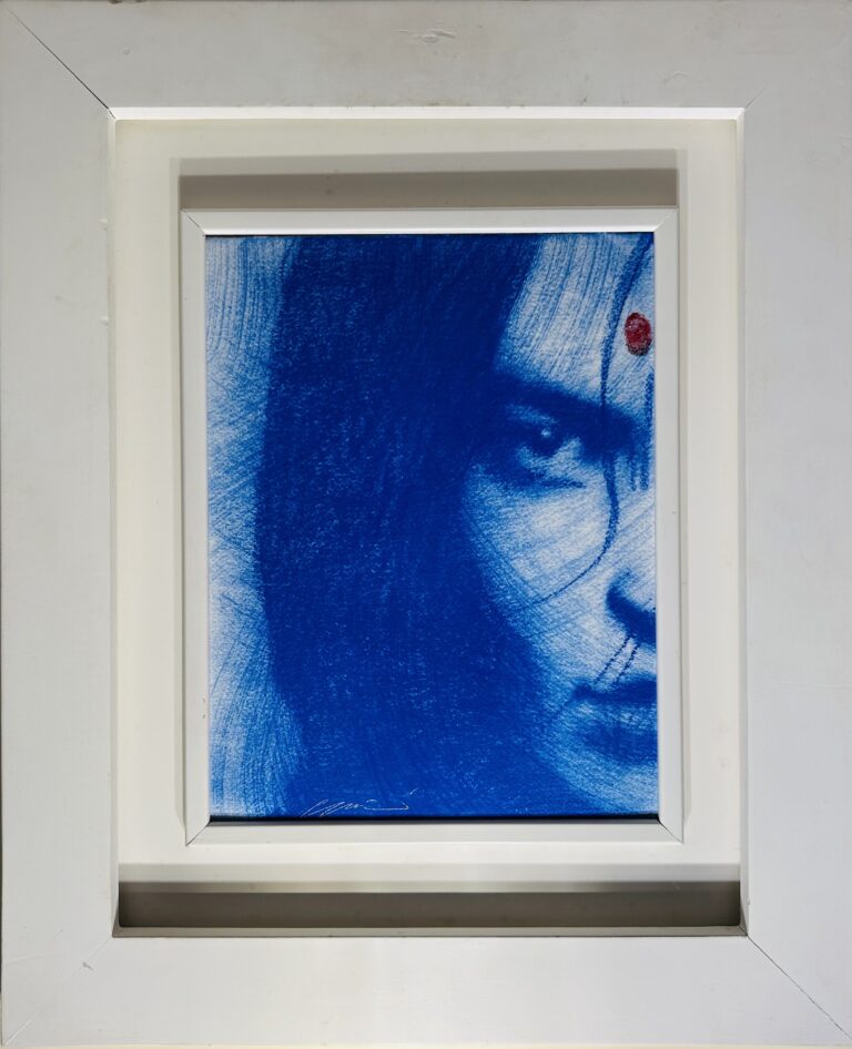 Omar Galliani- matita e pigmenti su carta- 25x33cm