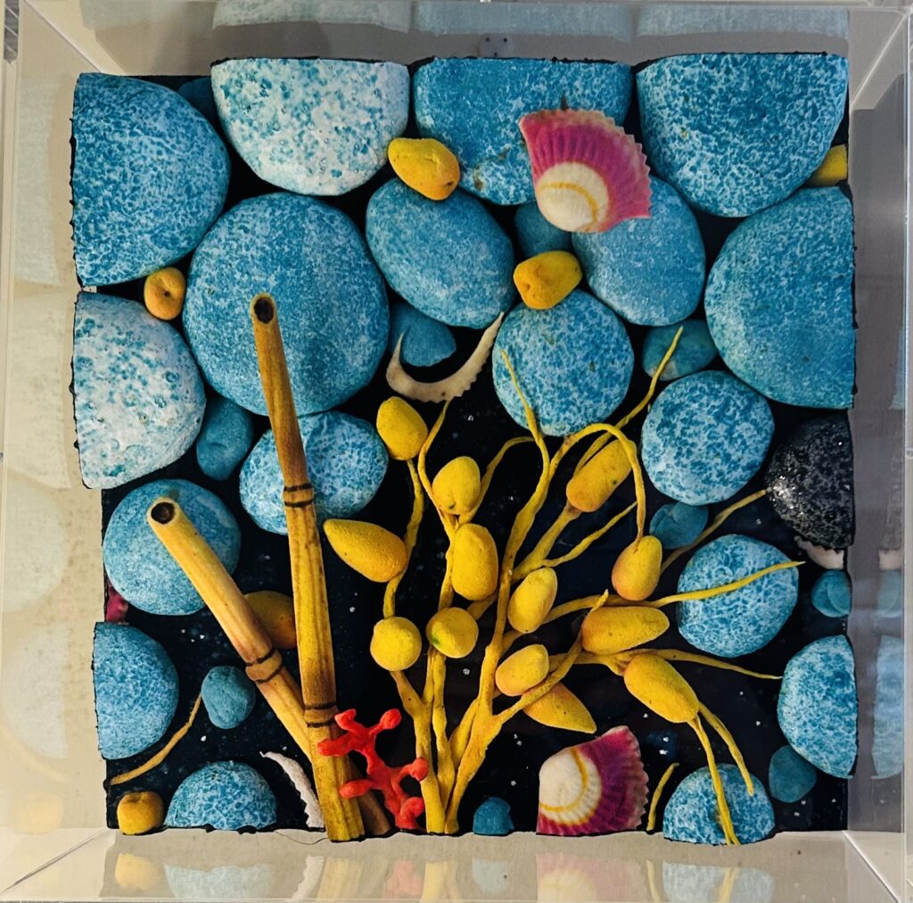 Piero Gilardi- datteri e canne- poliuretano espanso 30x30cm