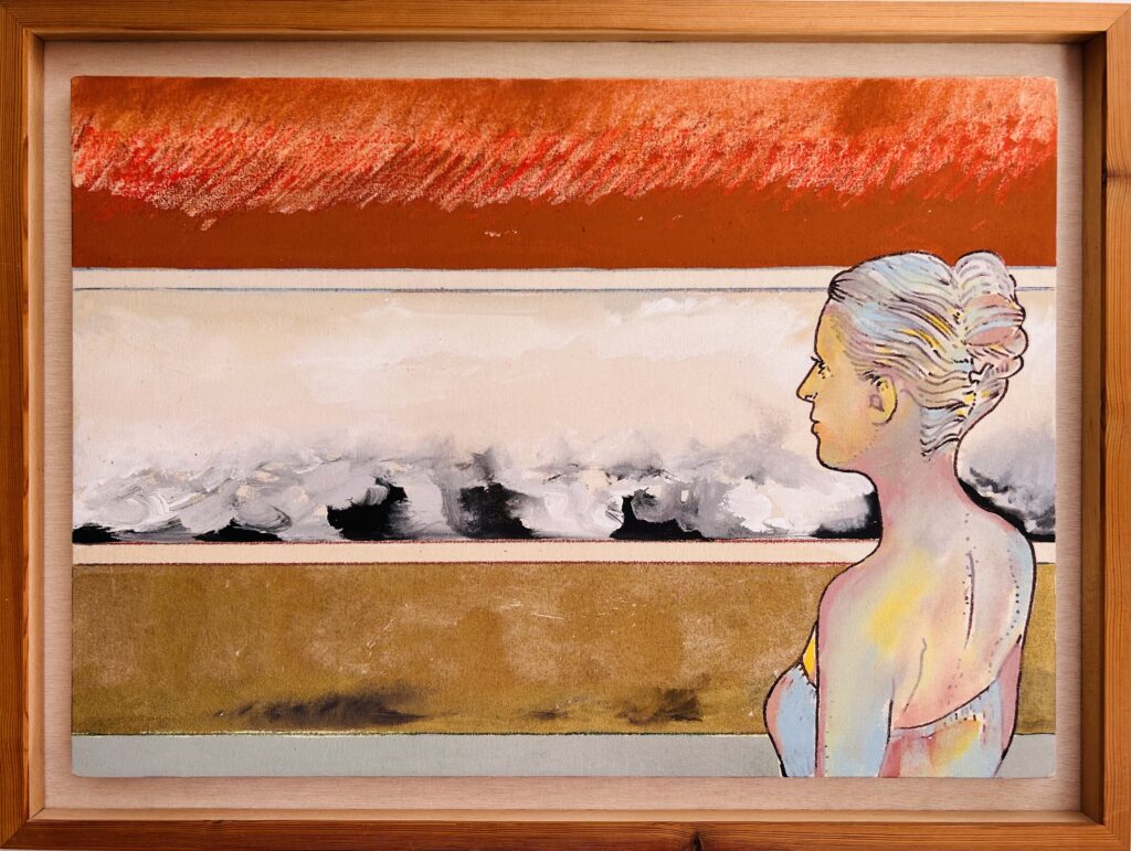 Renato Mambor- Patrizia- olio su tela 50x70cm anno 2000