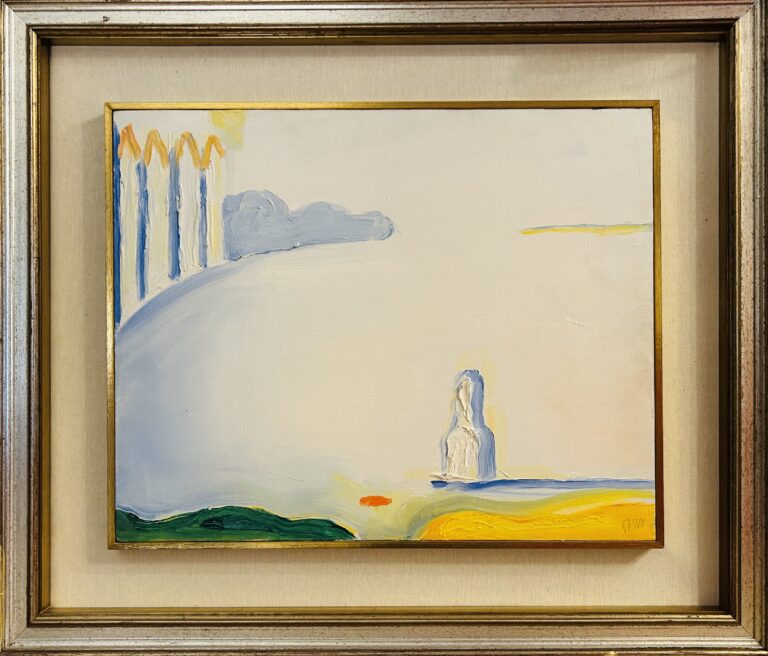 Virgilio Guidi- bacino di S. Marco- olio su tela 40x50cm anno 1972