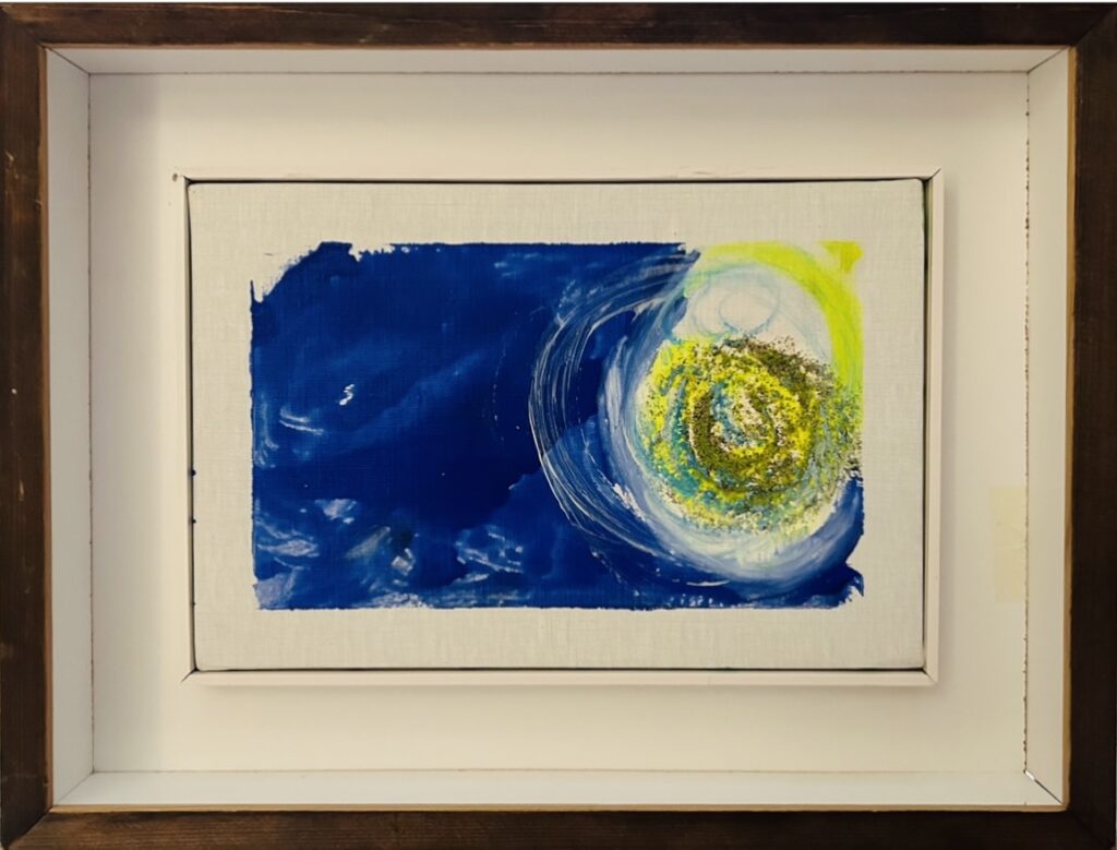 Mario Schifano- Smalto e sabbia su tela- 20x30cm anno 1992