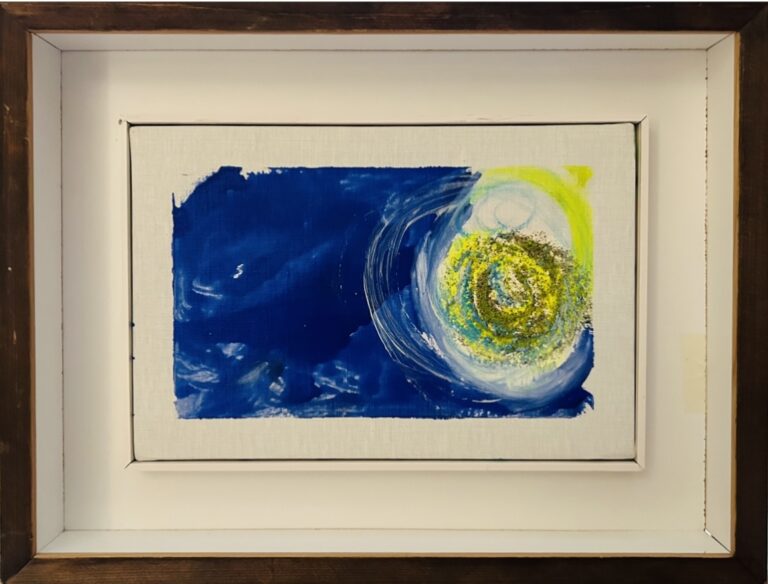 Mario Schifano- Smalto e sabbia su tela- 20x30cm anno 1992